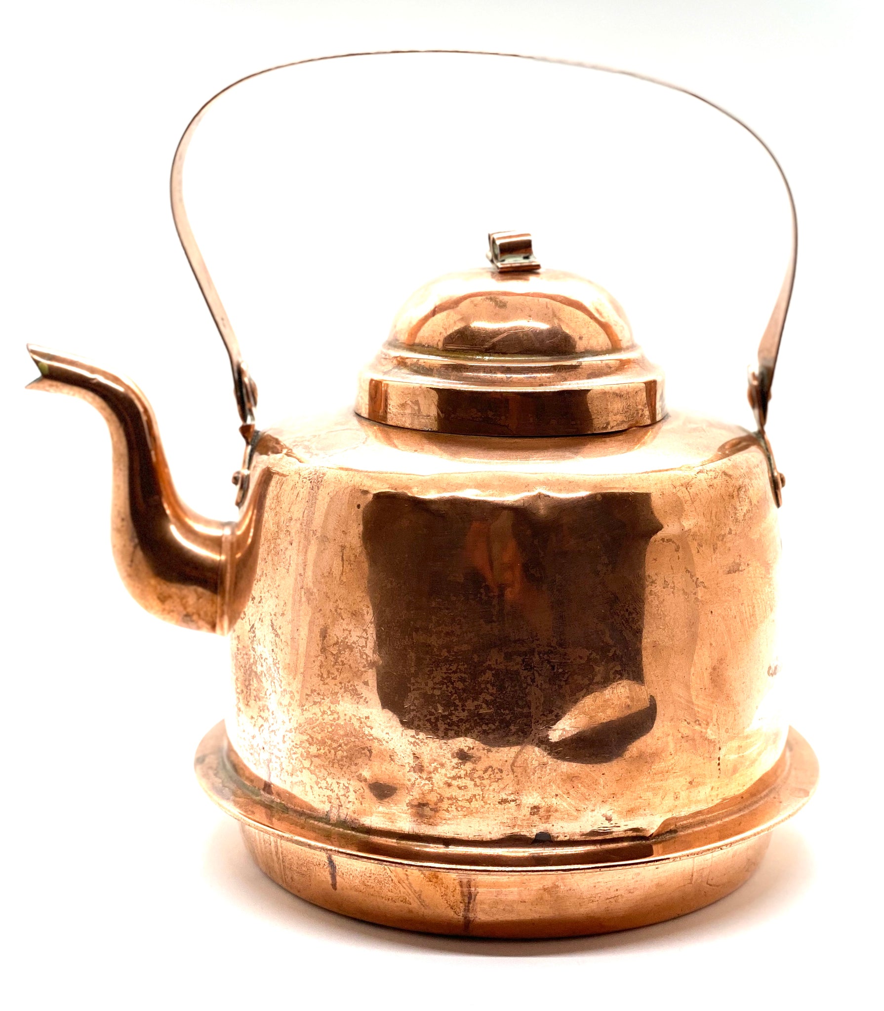 Small 1.8 Litre Size Vintage Copper Tea Kettle From Finland