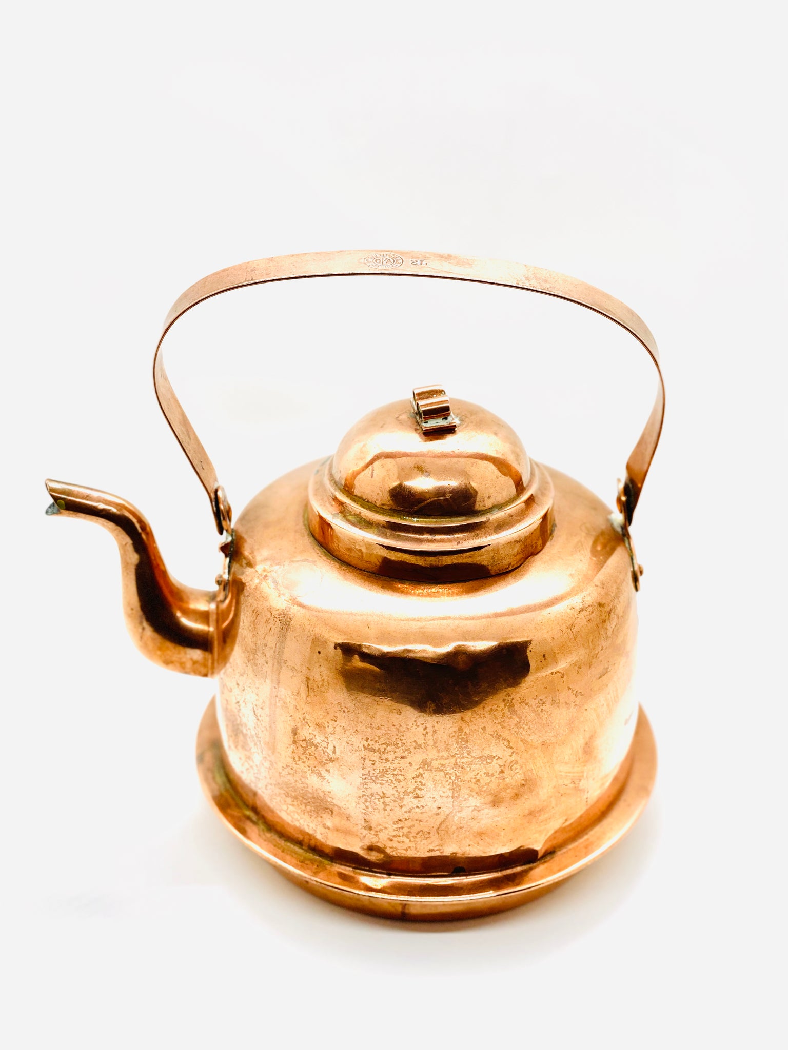 Small 1.8 Litre Size Vintage Copper Tea Kettle From Finland